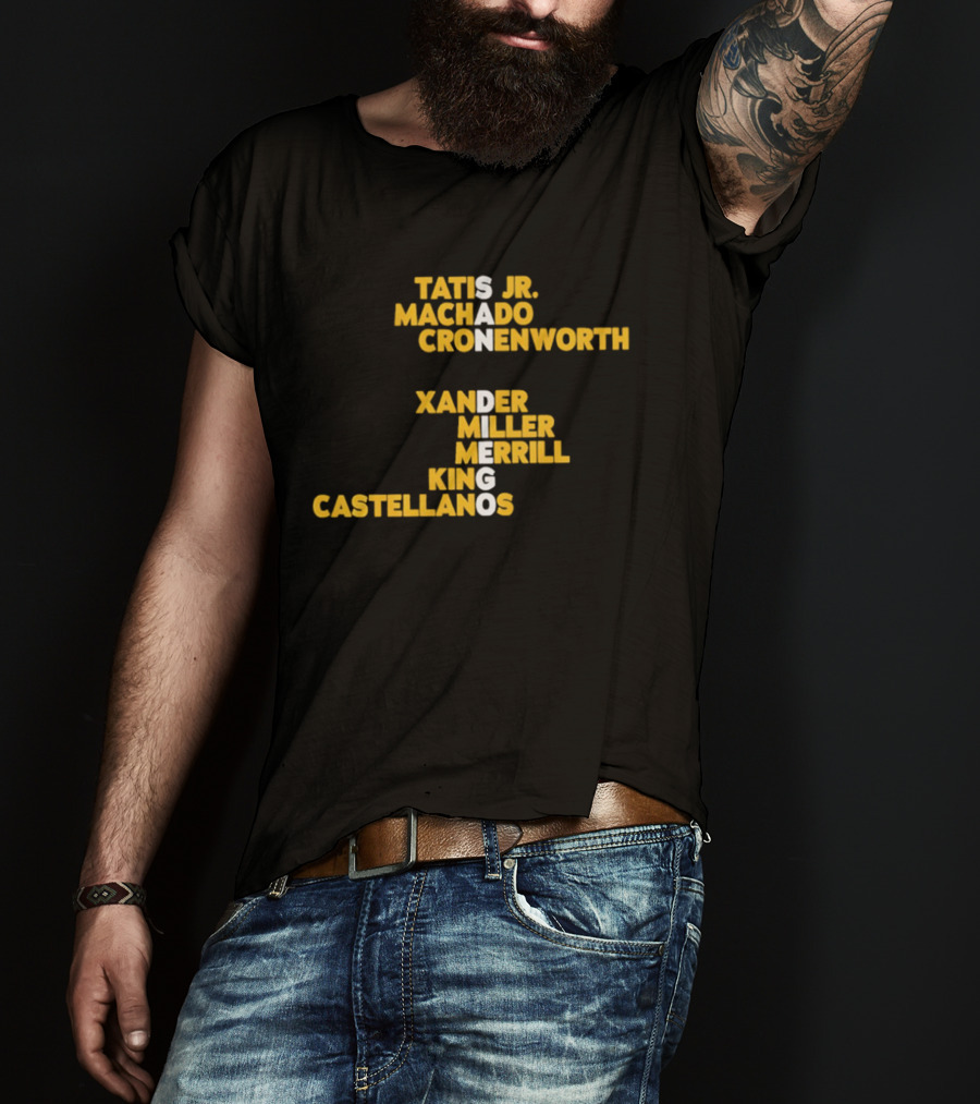 San Diego Padres Tatis Jr Machado Cronenworth Xander Miller Merrill King Castellanos T-Shirt