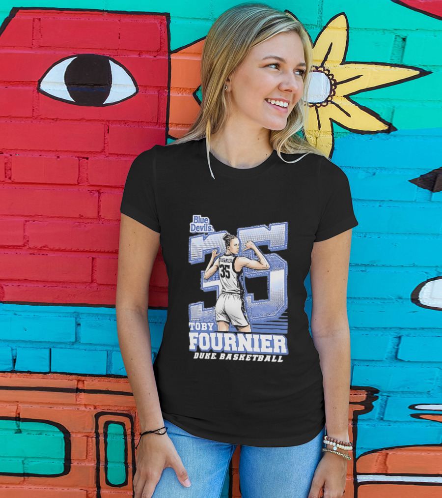 Toby Fournier Duke Blue Devils 35 Basketball Player T-Shirt