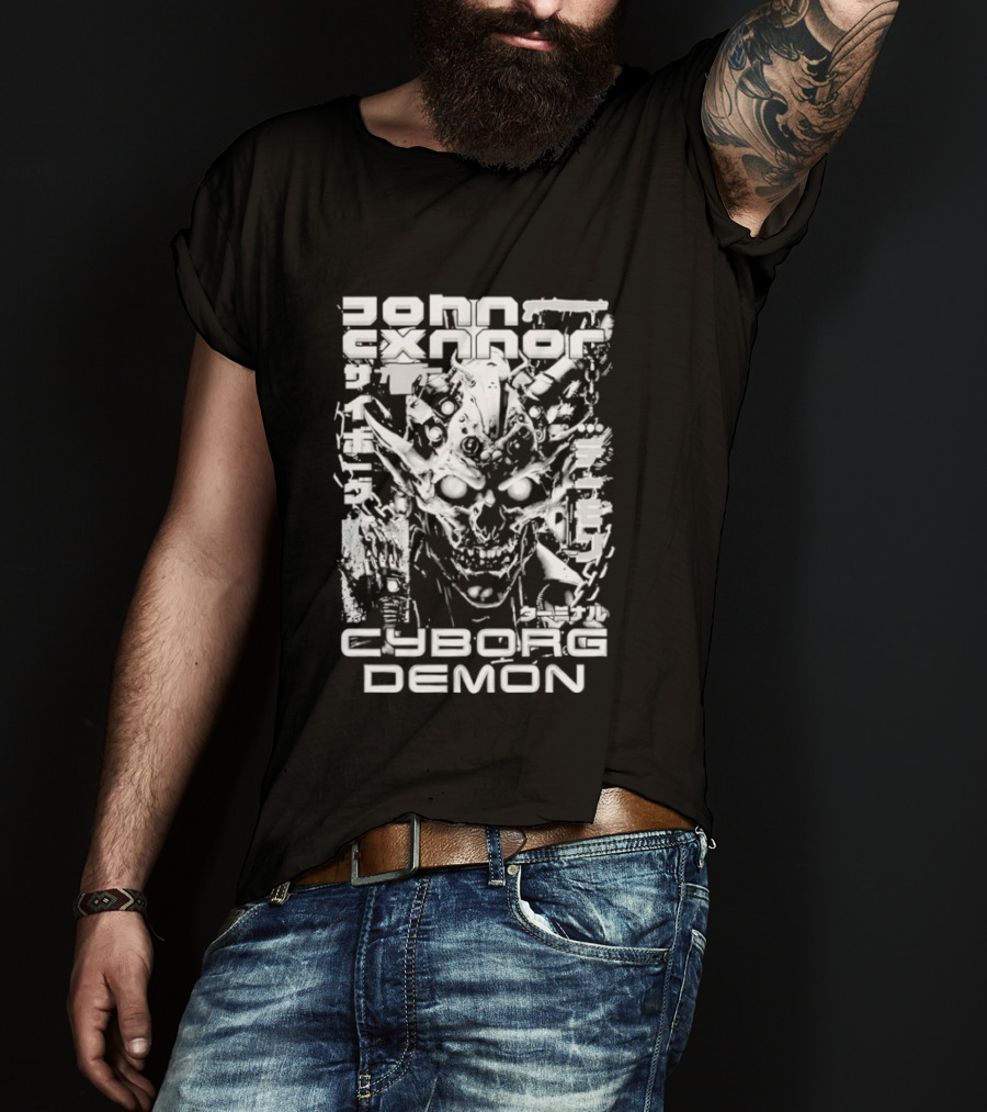 John Cxnnor Gravitated Cyborg Demon T-Shirt