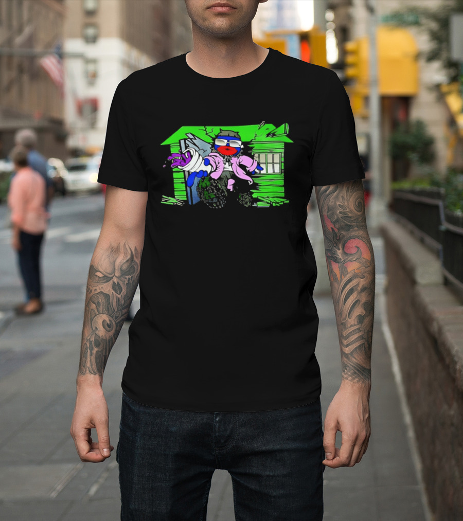 Joeyy Tour NOD Zombie House Neon Paint Splatter T-Shirt