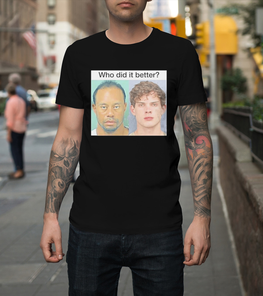Who Did It Better Tiger Woods Shot Comparison T-Shirt
