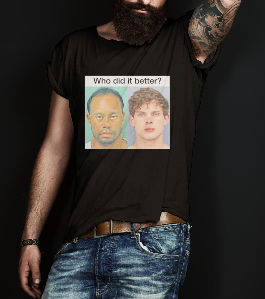 Who Did It Better Tiger Woods Shot Comparison T-Shirt