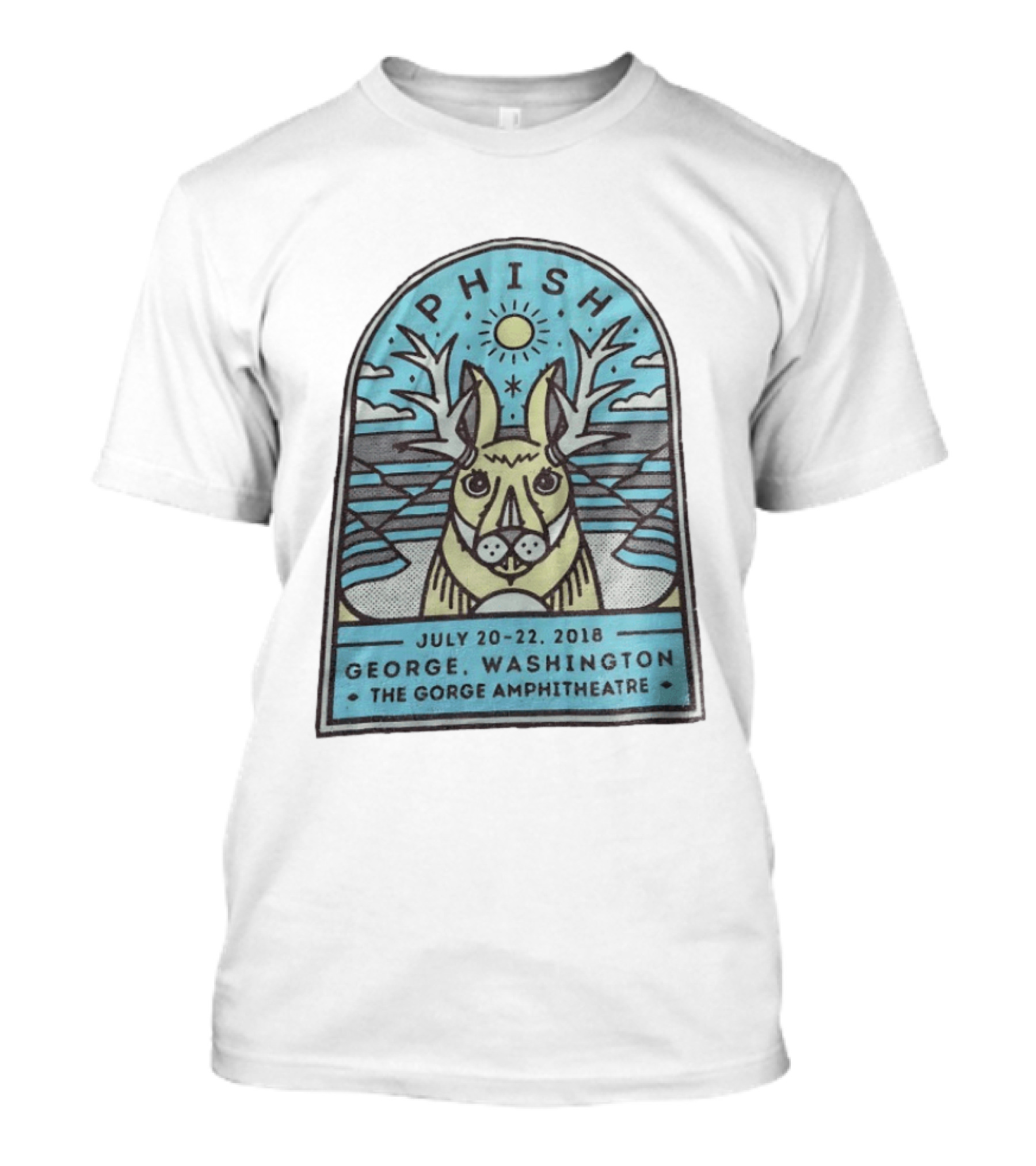 PHISH George Washington The Gorge Amphitheatre July 20 22 2018 Concert Event T-Shirt