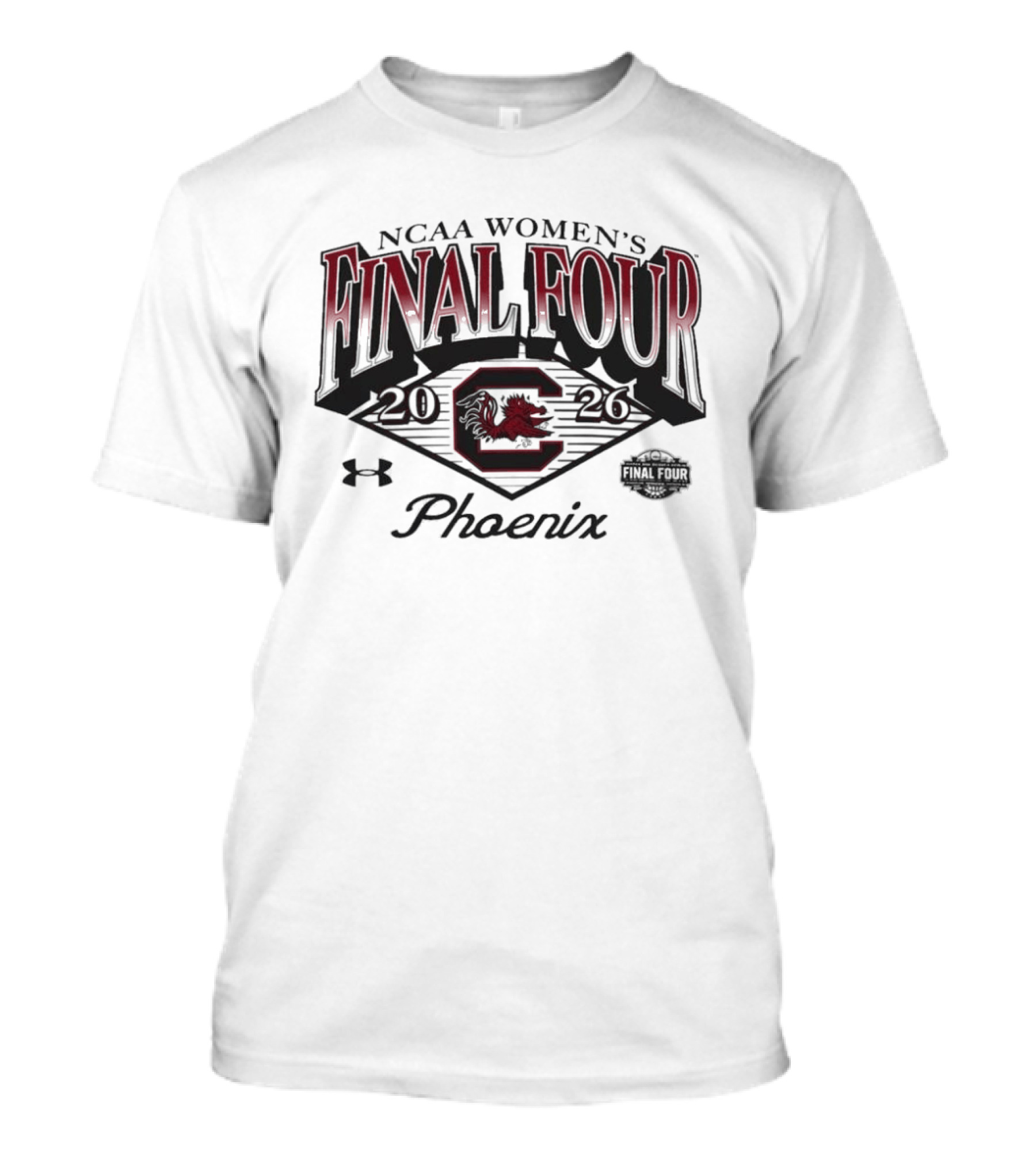 Under Armour South Carolina Gamecocks NCAA Women's Basketball Final Four 2026 Phoenix T-Shirt