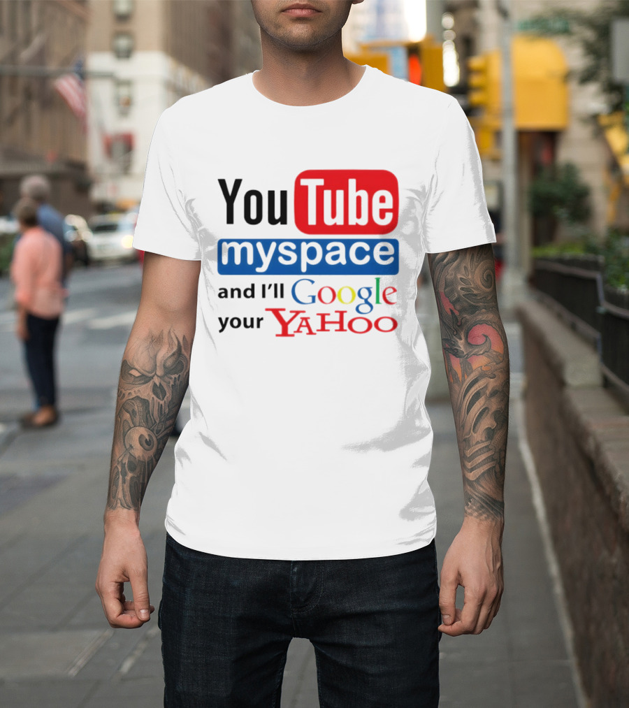 YouTube Myspace Google Yahoo Internet Humor Retro Tech T-Shirt