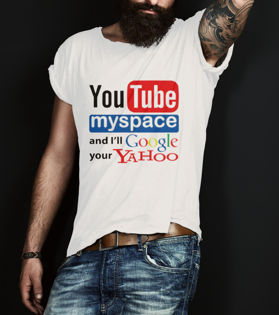 YouTube Myspace Google Yahoo Internet Humor Retro Tech T-Shirt