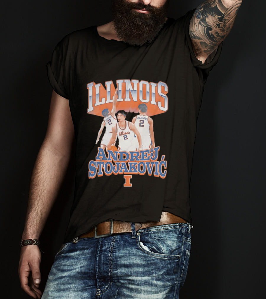 Illinois Basketball Andrej Stojakovic T-Shirt
