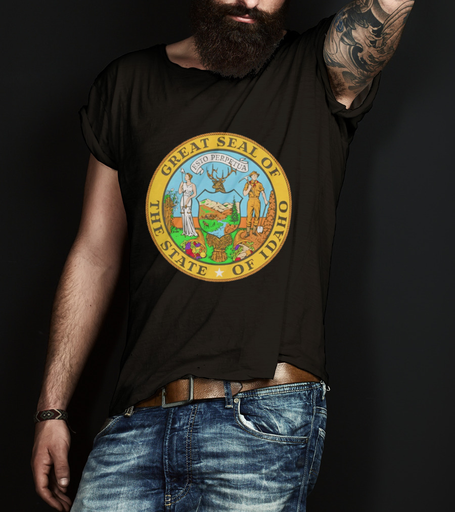 Great Seal Of The State Of Idaho Esto Perpetua T-Shirt