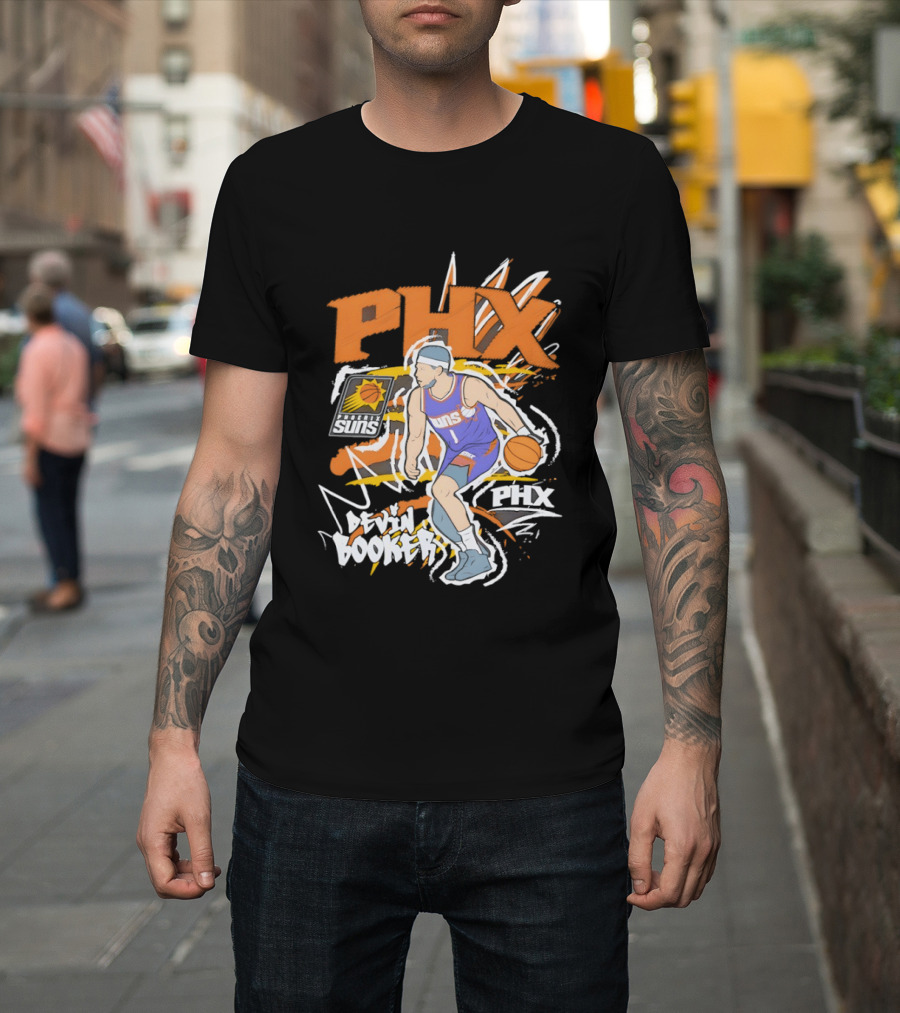 Phoenix Suns Devin Booker PHX Basketball Player T-Shirt