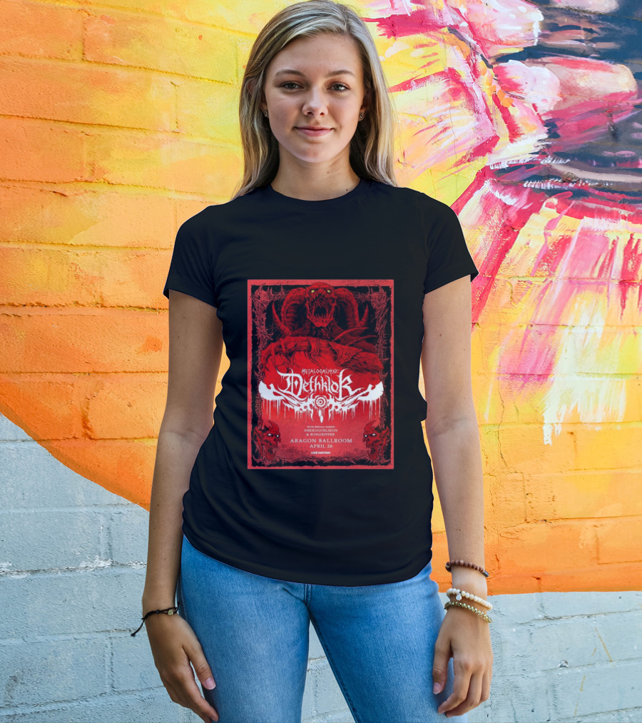 Metalocalypse Dethklok With Nekrogoblikon And Bongripper At Aragon Ballroom April 26 Live Nation T-Shirt
