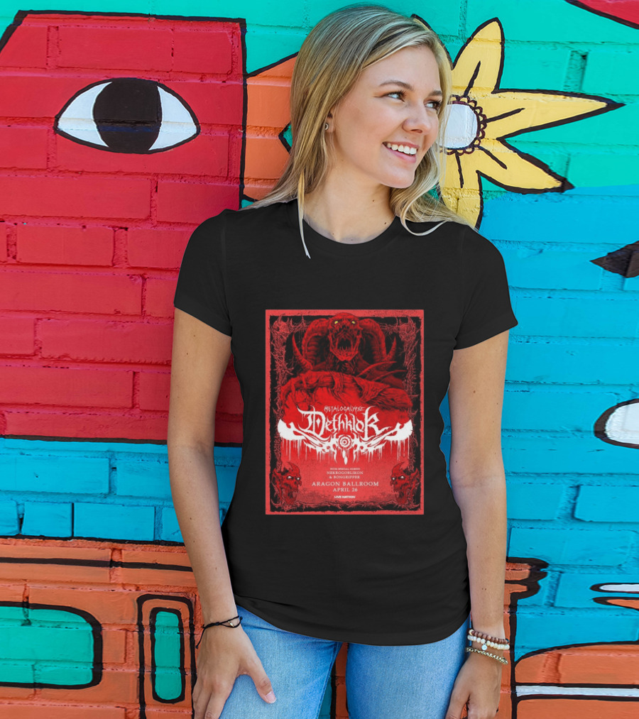 Metalocalypse Dethklok With Nekrogoblikon And Bongripper At Aragon Ballroom April 26 Live Nation T-Shirt