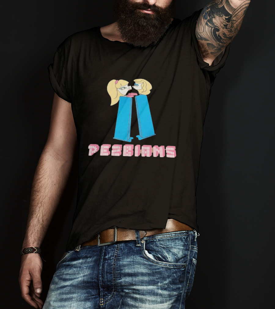 Pesbians Blonde Couple Kissing Meme Pez Dispenser T-Shirt