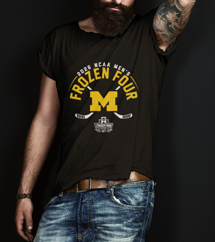 2026 NCAA Men's Frozen Four Michigan Wolverines Hockey T-Shirt