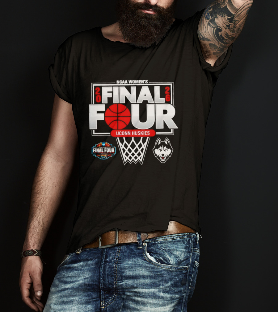 NCAA Men's Final Four 2026 UConn Huskies Basketball T-Shirt