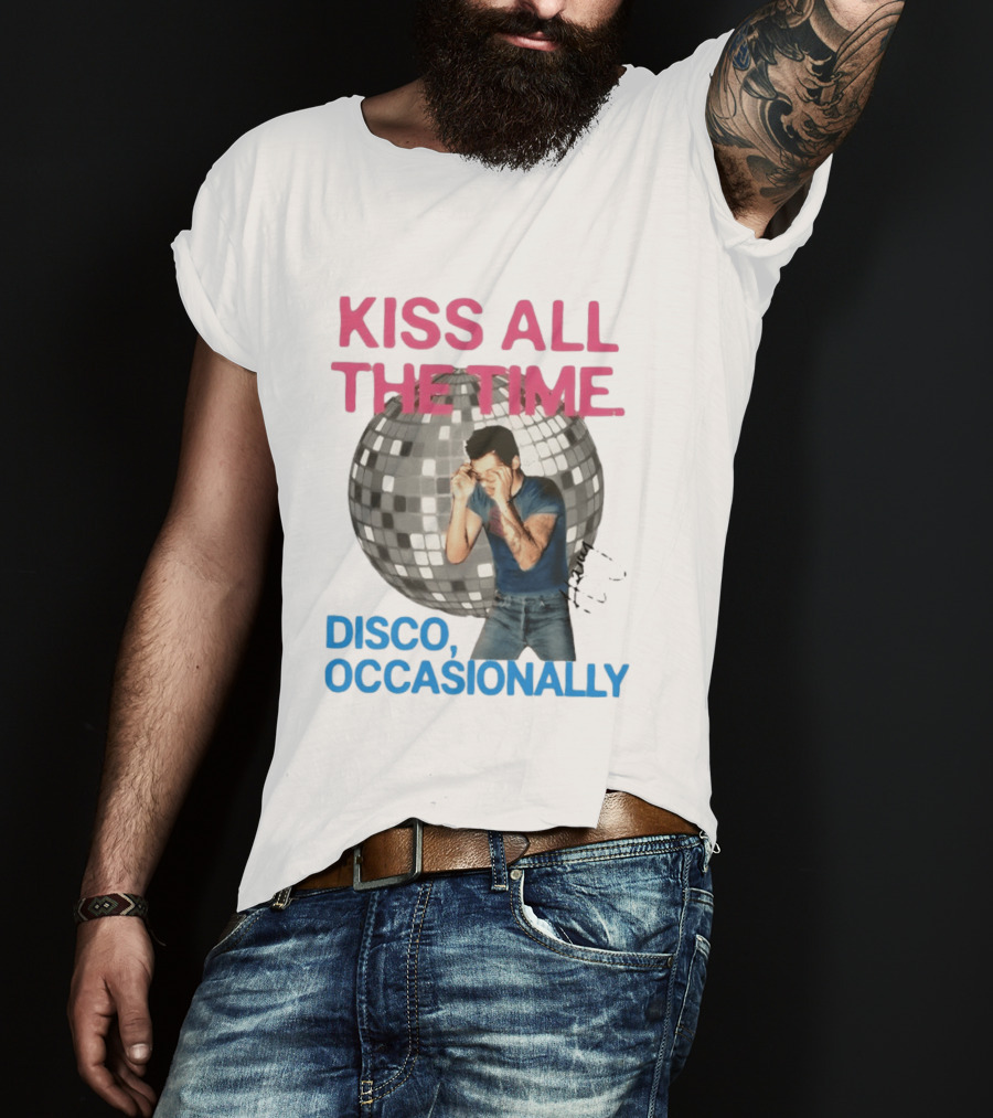 Kiss All The Time Disco Occasionally Retro Style Music Dance T-Shirt