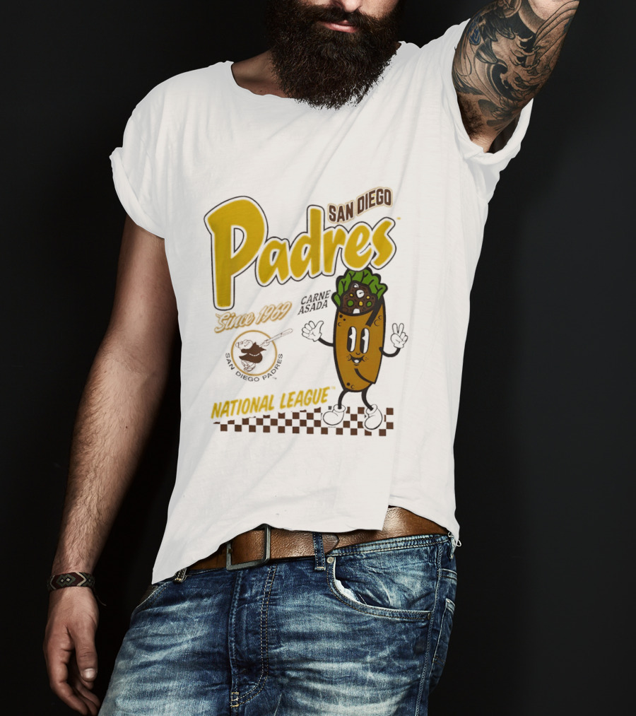 San Diego Padres Carne Asada National League Since 1969 Retro Baseball T-Shirt