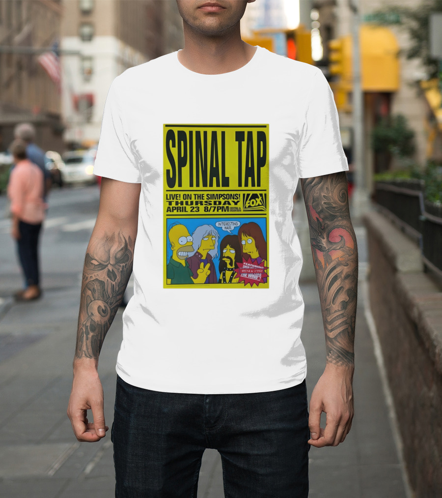 Spinal Tap Live On The Simpsons Thursday April 23 Fox 8 7pm With Interesting Hair T-Shirt