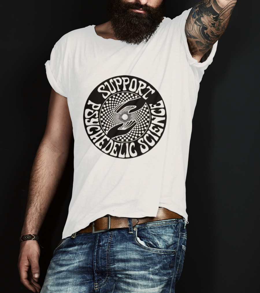 Support Psychedelic Science Hands Circular T-Shirt