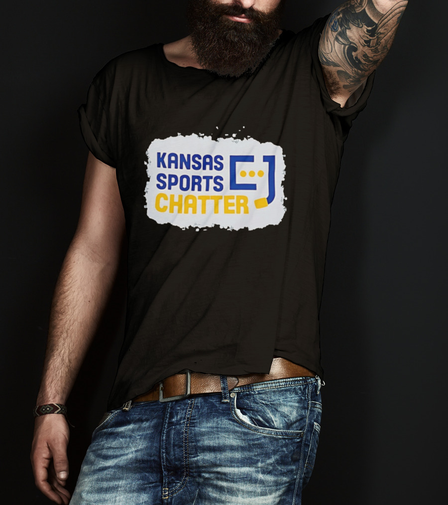 Kansas Sports Chatter Hockey Stick And Speech Bubbles T-Shirt