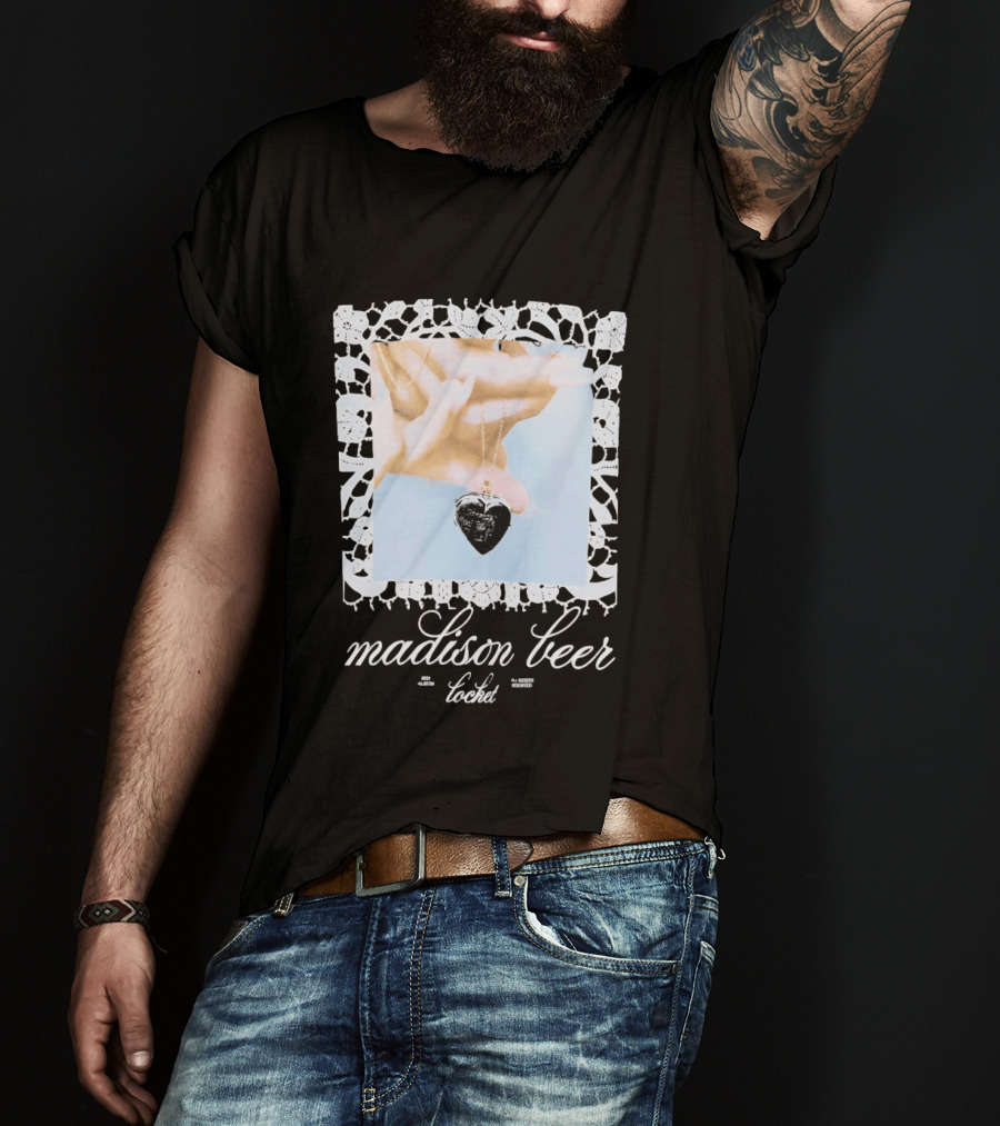 Madison Beer Locket Album 2025 Heart Pendant Motif T-Shirt