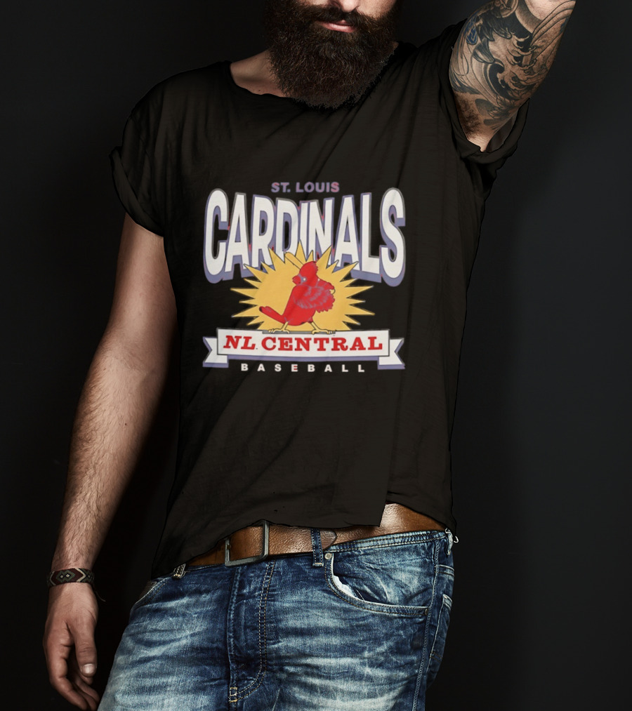 St Louis Cardinals NL Central Baseball Red Twelve Six Franklin T-Shirt