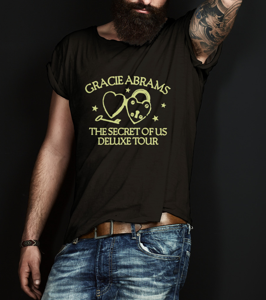 Gracie Abrams The Secret Of US Deluxe Tour Heart Lock Key Stars 2026 T-Shirt
