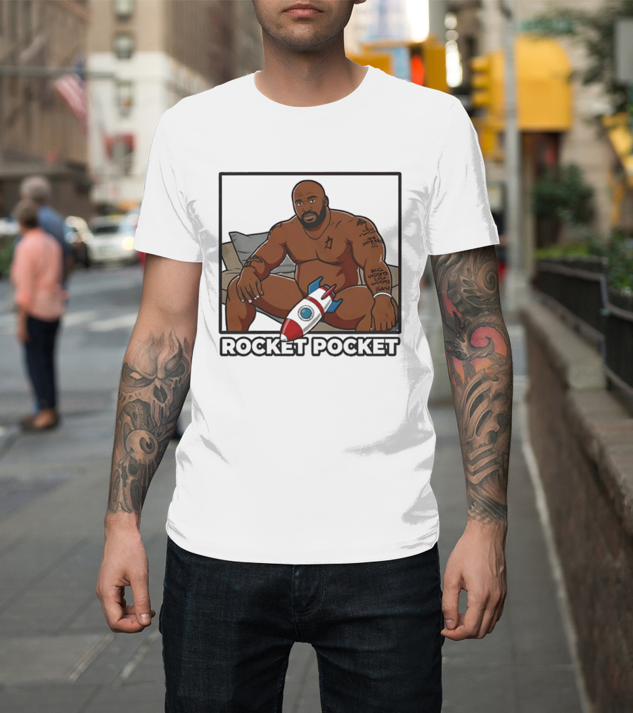 ROCKET POCKET Barry Wood Cartoon T-Shirt