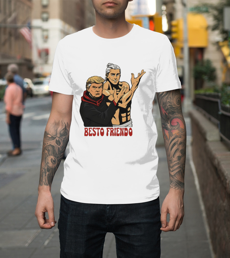 Besto Friendo Trump Anime Crossover Meme T-Shirt
