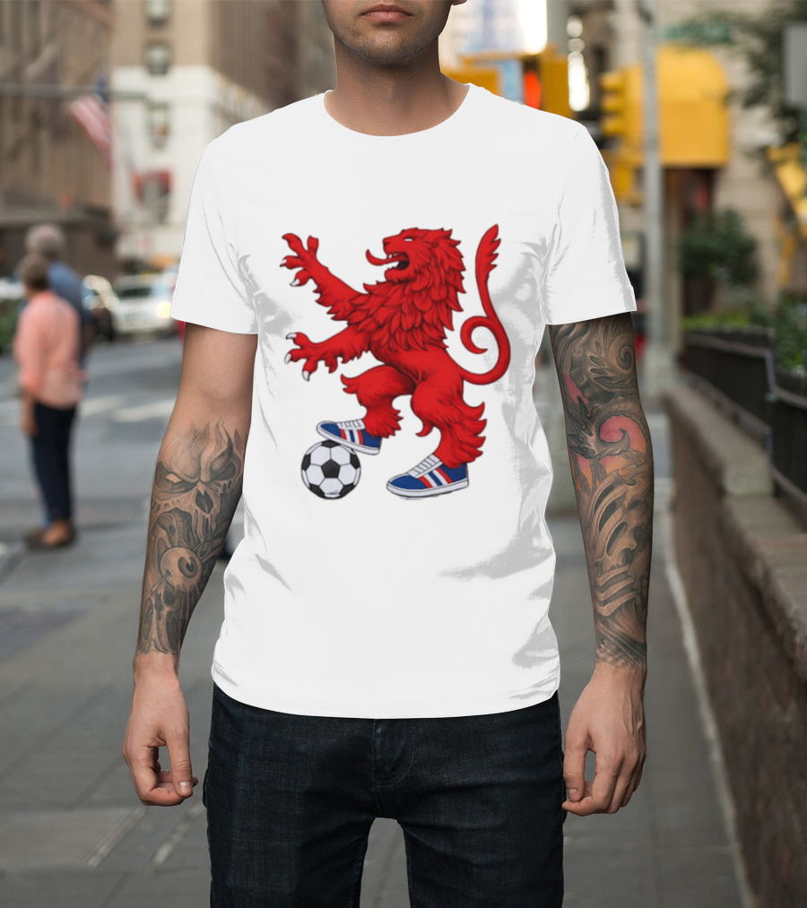 Every Other Saturday Rangers FC Red Lion Mascot Soccer Shoes T-Shirt