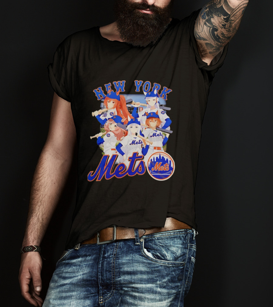 New York Mets Anime Characters Baseball Team T-Shirt