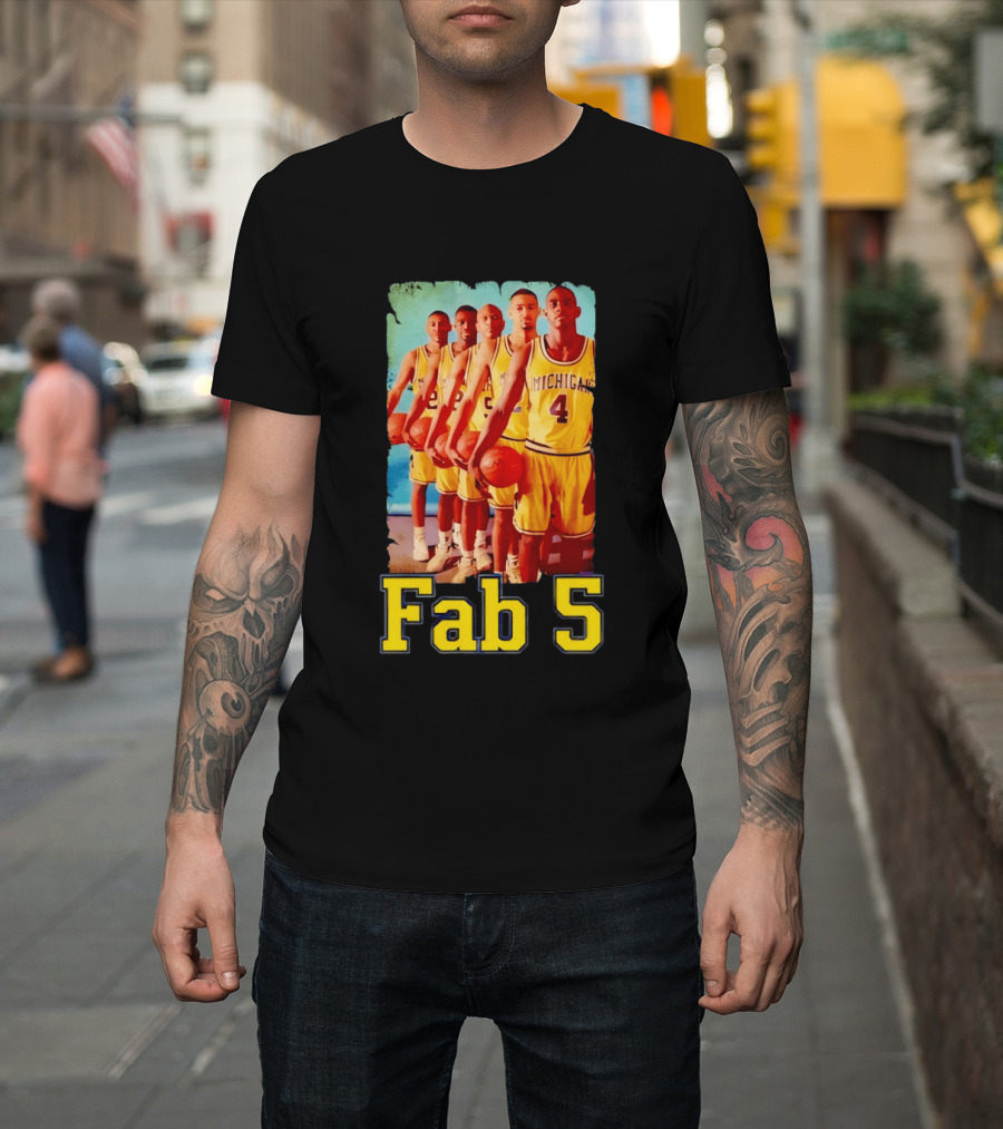 Fab Five Michigan Wolverines Basketball Fab 5 T-Shirt