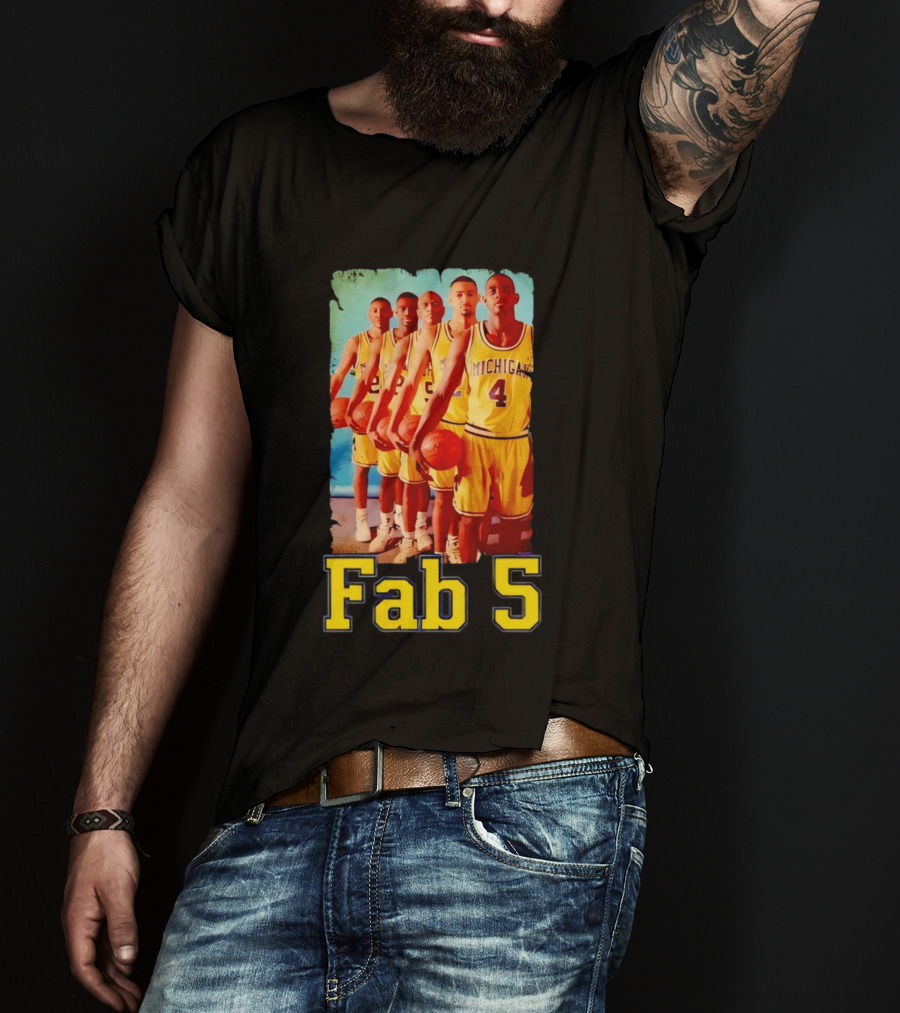 Fab Five Michigan Wolverines Basketball Fab 5 T-Shirt