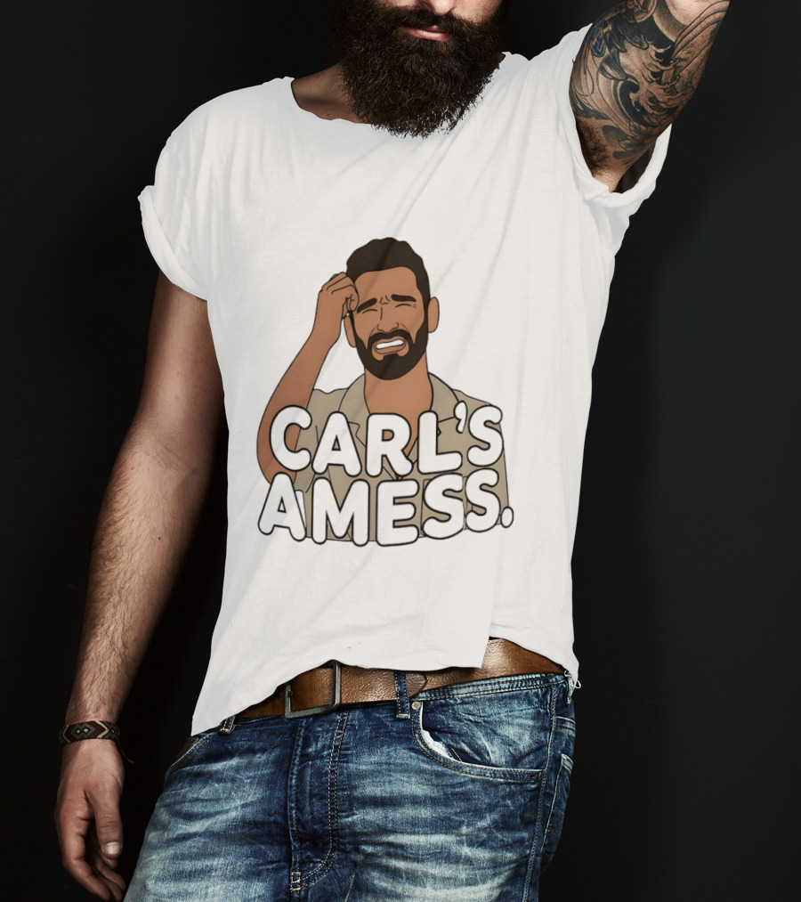 Carl's A Mess Carl Radke Summer House Humor Face T-Shirt