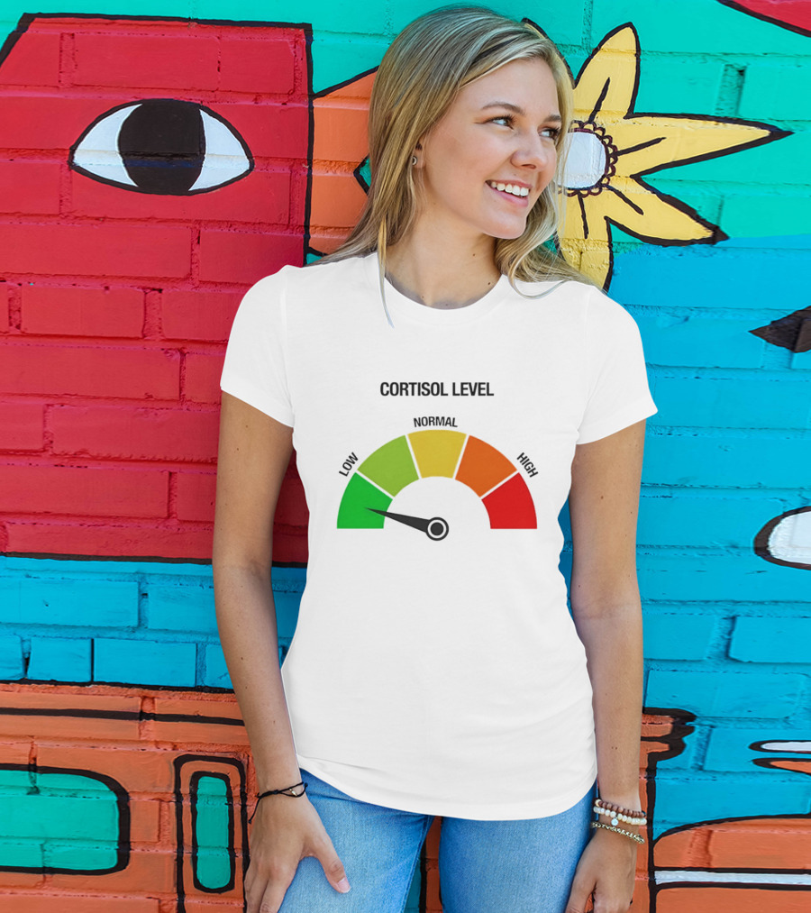Cortisol Level Low Stress Indicator Gauge T-Shirt
