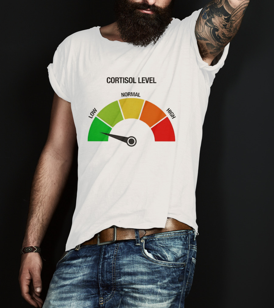 Cortisol Level Low Stress Indicator Gauge T-Shirt