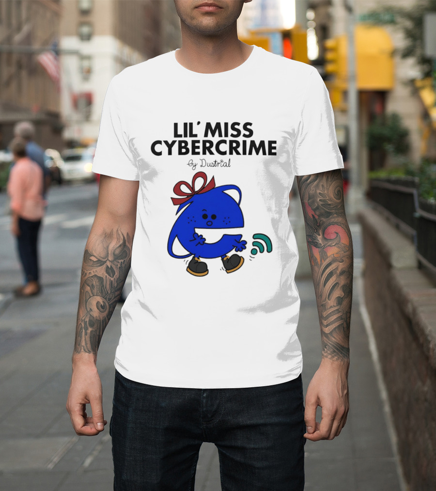 Lil' Miss Cybercrime by Dustrial Retro Style Mischievous T-Shirt
