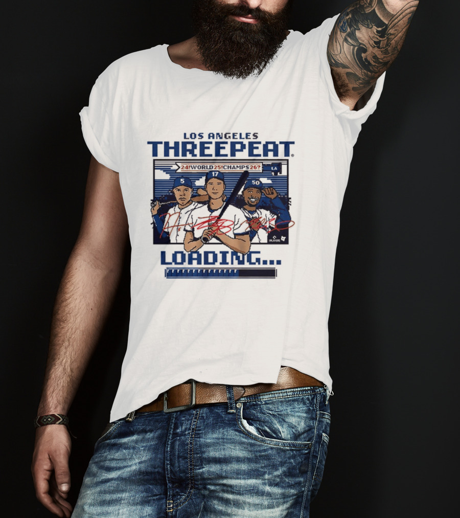 Los Angeles Threepeat World Champs Home Runs Loading T-Shirt