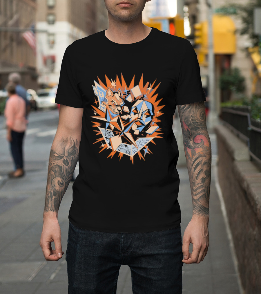 Fox McCloud and Andross Space Beast Battle Burst T-Shirt