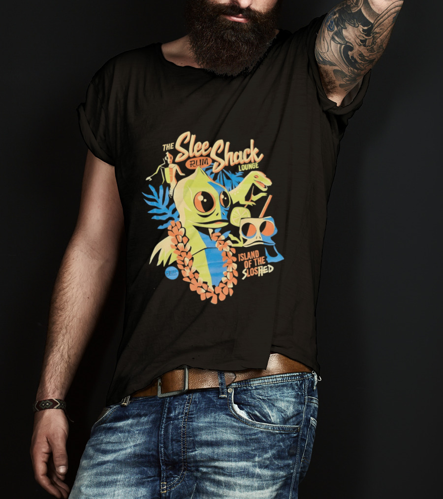 Slee Shack Rum Lounge Island Of The Sloshed Jeff Granito T-Shirt