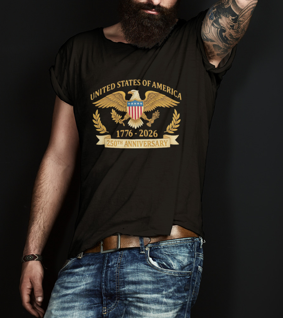 United States Of America 1776 2026 250th Anniversary Eagle T-Shirt