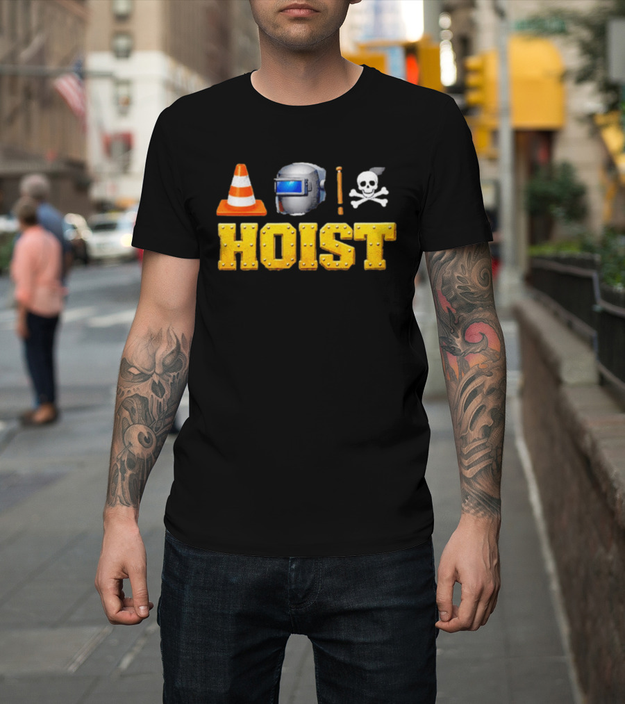 Pittsburgh Hoist The Traffic Cone Welding Helmet Skull Crossbones T-Shirt
