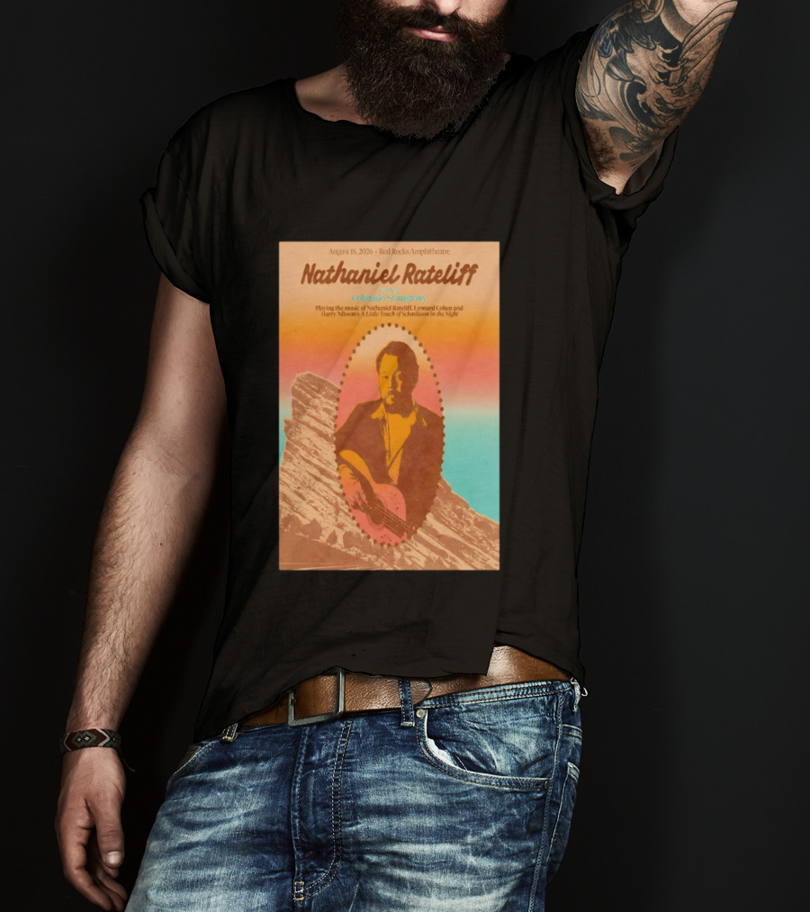 Nathaniel Rateliff Concert Red Rocks 2026 With Colorado Symphony T-Shirt