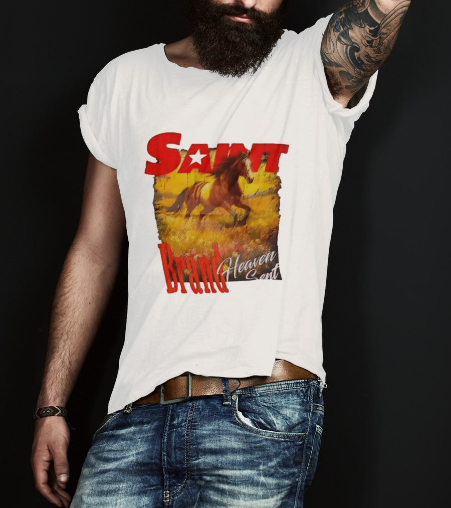Saint Brand Heaven Sent Galloping Horse Wild West T-Shirt