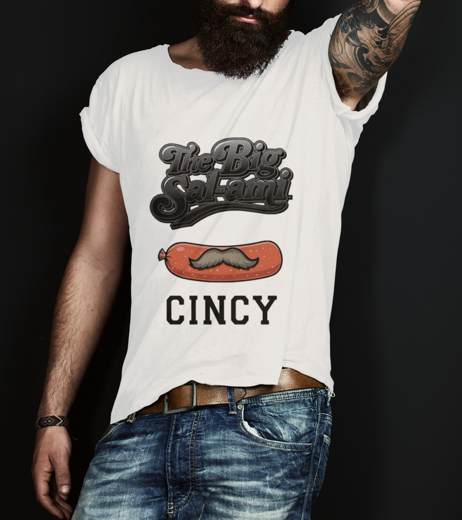 The Big Salami Cincy Mustache T-Shirt