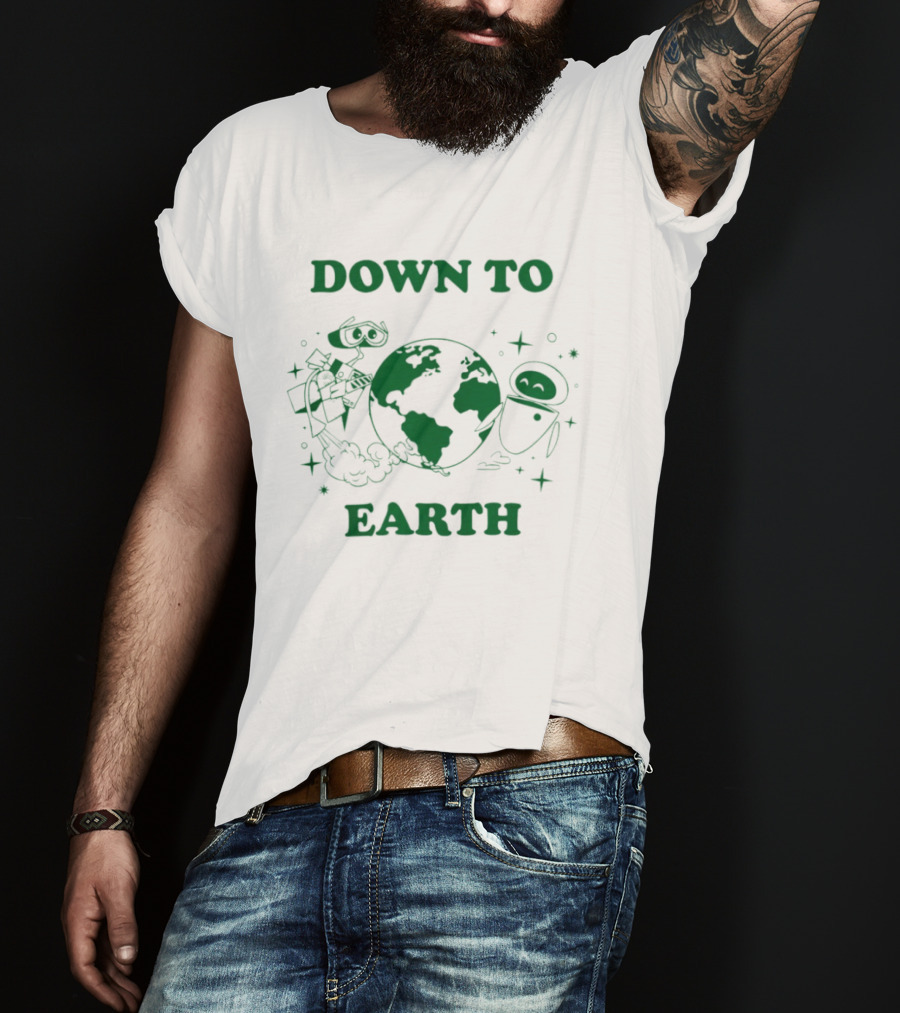 WALL E And EVE Down To Earth Globe Connection T-Shirt
