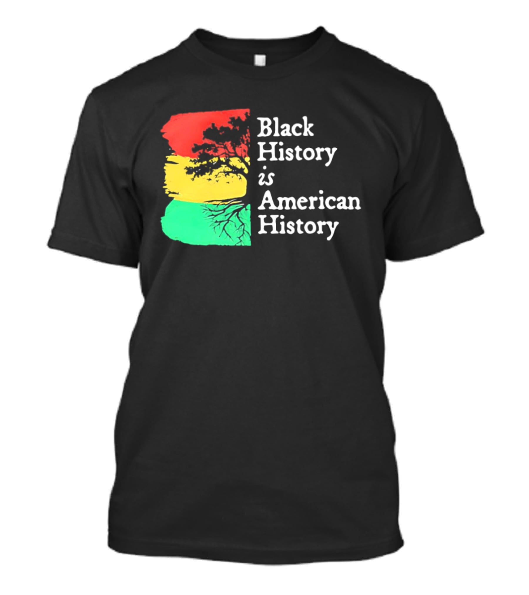 Black History Is American History Ghana Flag T-Shirt