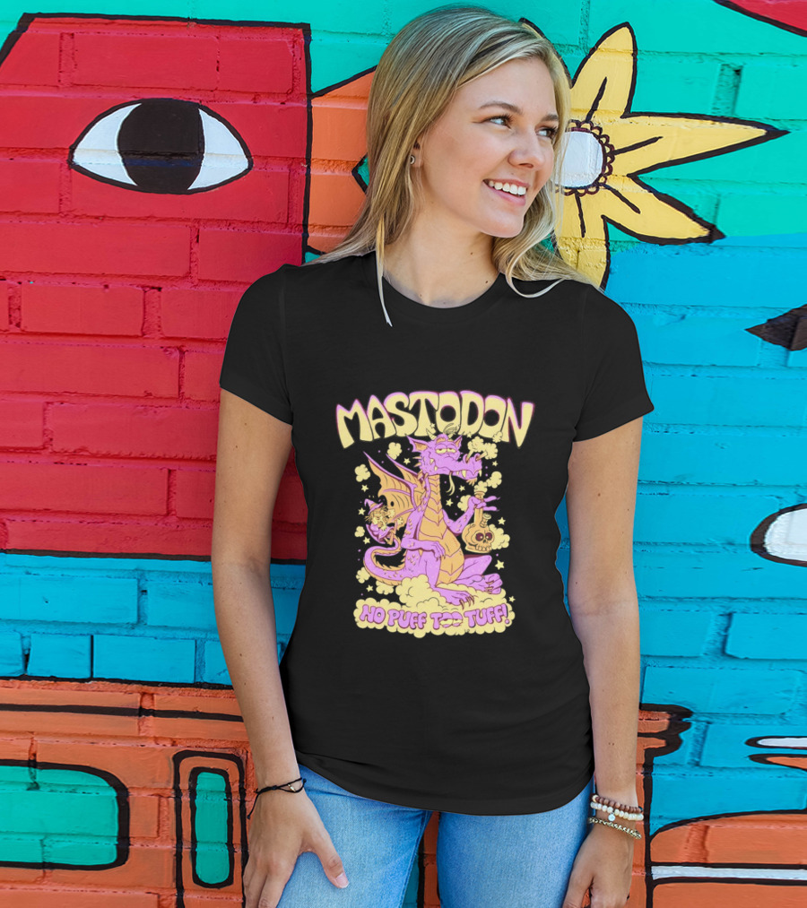 Mastodon No Puff Too Tuff Wizard Dragon 420 T-Shirt