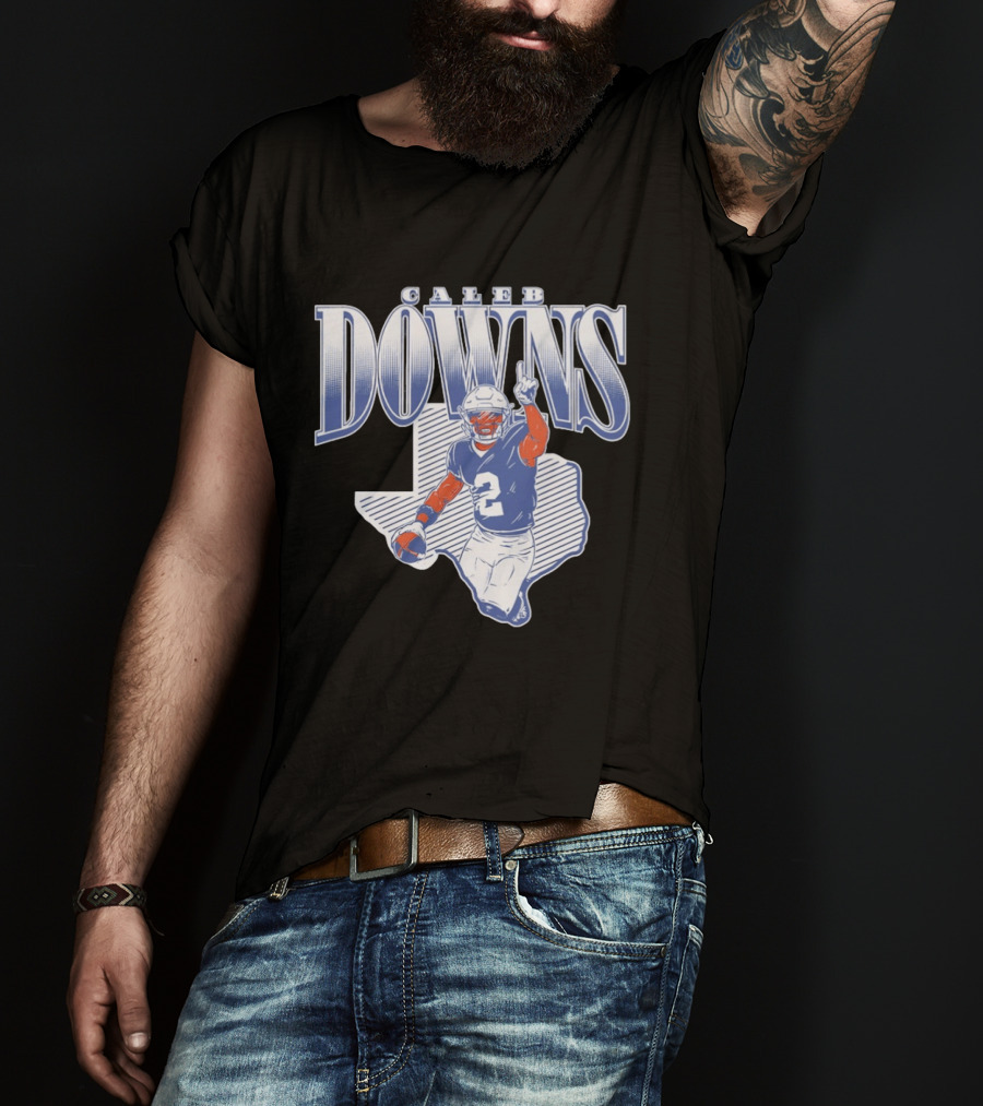 Caleb Downs Number 2 Texas Football Star Dallas Cowboys T-Shirt