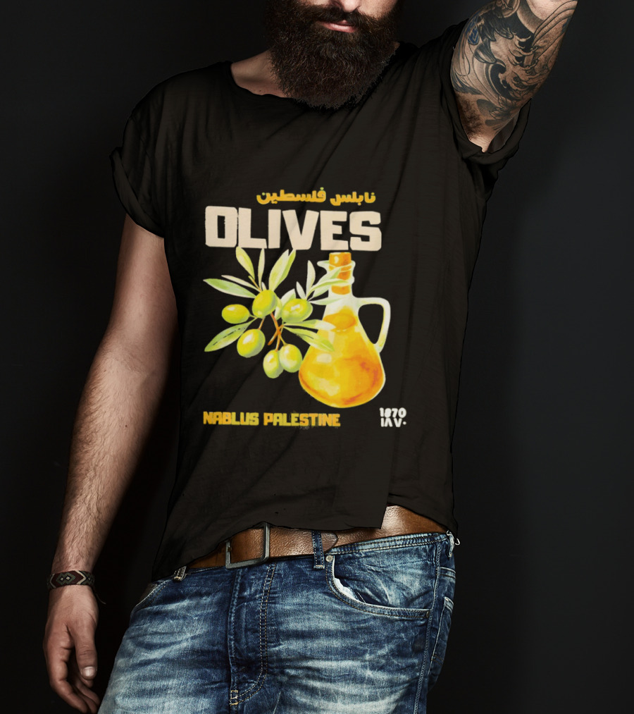 Nablus Palestine Olives 1870 Vintage Olive Oil Heritage T-Shirt