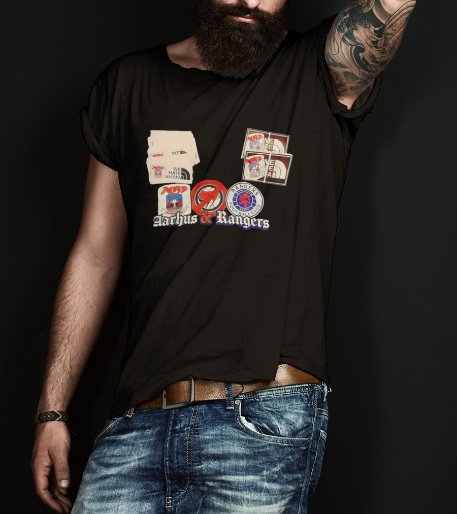 Rangers Football Club Aarhus Gymnastikforening We Hate Antifa T-Shirt